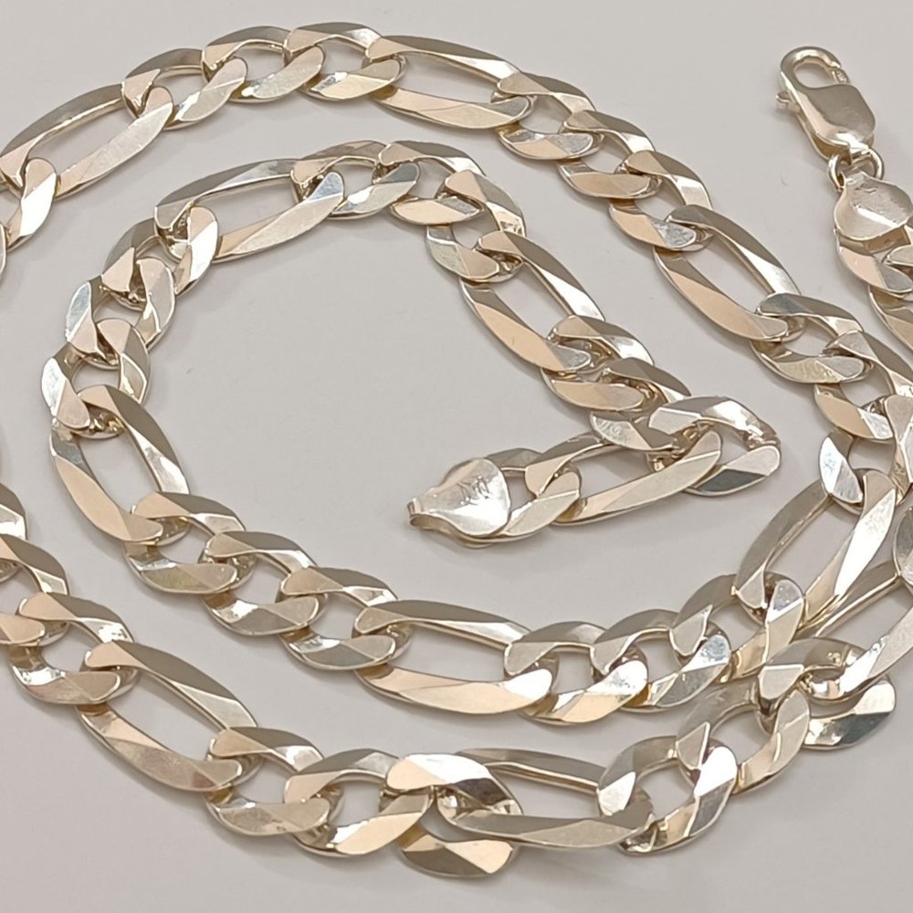 925 Sterling Silver Solid Figaro Style Chain - image 6